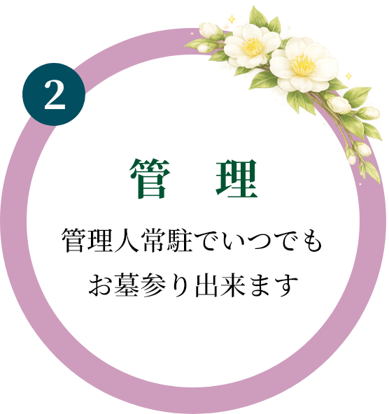 管　理｜管理人常駐でいつでもお墓参り出来ます